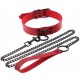 Collier-Laisse Punk Rouge 