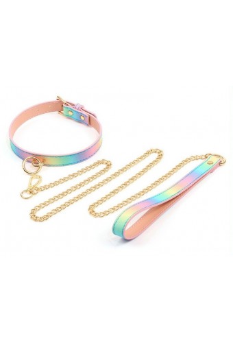 Collier-laisse Sm Laser Rose 