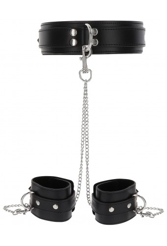 Collier et Menottes de poignets Heavy Taboom Noir 