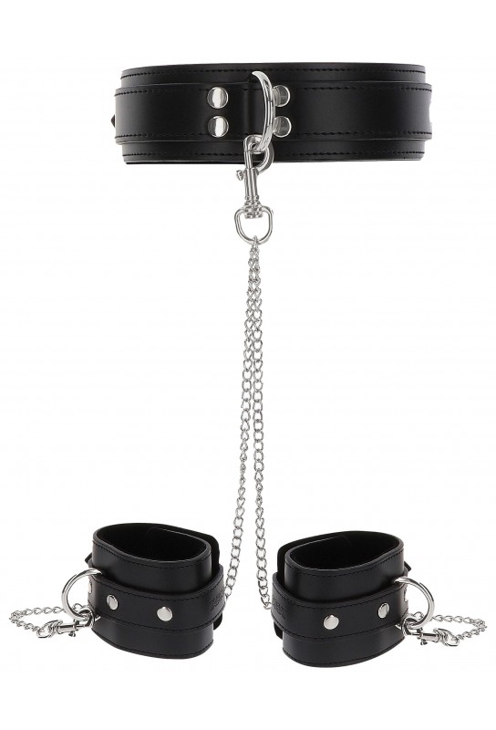 Collier et Menottes de poignets Heavy Taboom Noir 