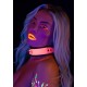 Collier-Laisse phosphorescent Glow Pink Taboom 