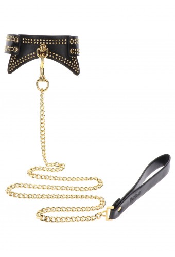 Collier et Laisse Studded Vogue Noir 