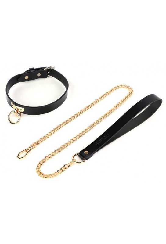 Collier-Laisse Tee Ring Noir 