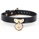 Collier-Laisse Tee Ring Noir 
