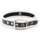 Collier O Ring Simili Noir-Blanc 