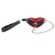 Collier-Laisse Milan Noir et Rouge 
