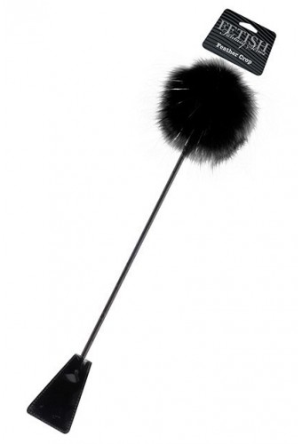 Cravache Feather Crop Noire 50 cm 