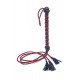 Fouet Triple Lanières 50cm Noir-Rouge