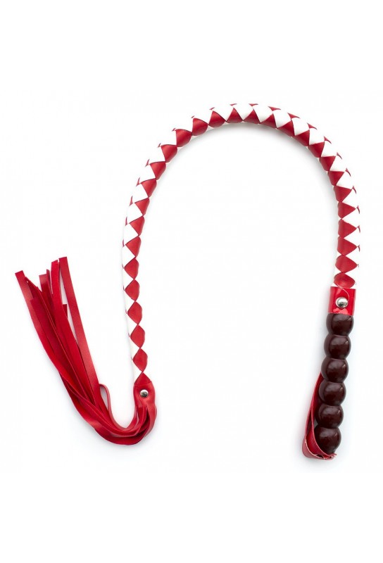 Fouet Mahogany 90cm Blanc et Rouge 