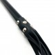 MARTINET BRINS EN CUIR NOIR - 78cm - MANCHE EN BOIS 