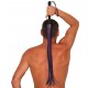 MARTINET BRINS EN CUIR VIOLET - 78cm - MANCHE EN BOIS 