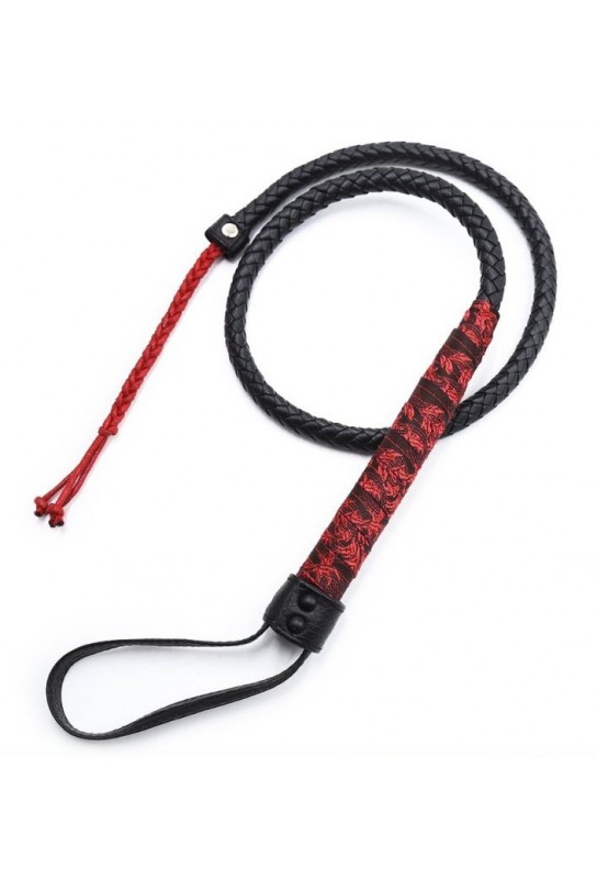 Fouet Chinese Design 90cm Noir-Rouge 
