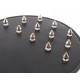 Paddle avec pointes métal 30 x 15cm Noir 