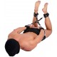 Noeud BDSM en cuir avec crochets 