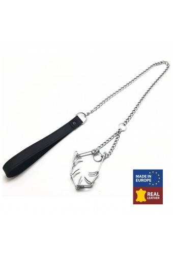 Laisse avec collier étrangleur pour pénis 