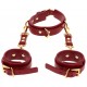 Collier D-Ring avec Menottes de poignets Taboom Rouge 