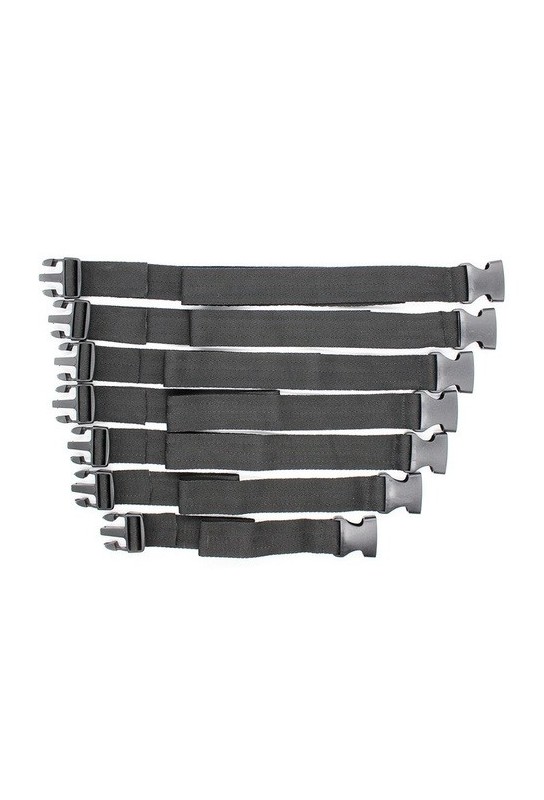 Lot de 7 Sangles Attaches Camisole Claps Noires 