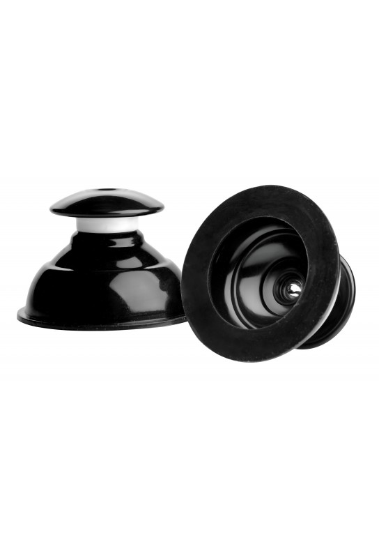Suce tétonsPlungers en silicone noir 