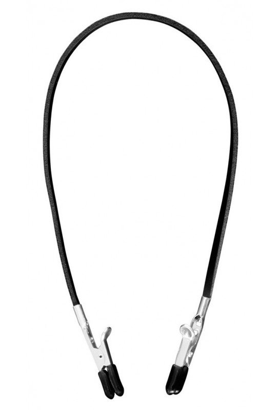 Pinces pour tétons avec lien en cuir 