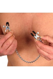 Pinces à seins métalliques avec chaine