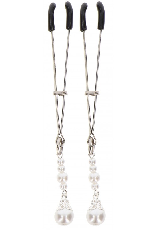 Pince-tétons Tweezers Pearls Taboom Argentées 