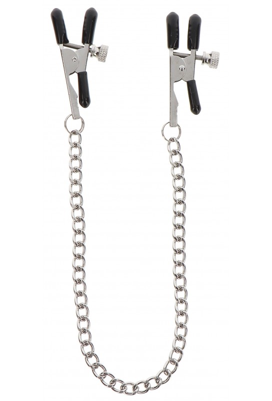 Pince-Tétons ajustables avec chaîne Clamps Taboom Argentées 
