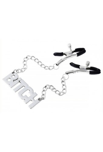 Pince-tétons avec plaque Bitch 40cm 