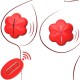 Pinces à Seins Vibrantes Flower Cheast Rouges 