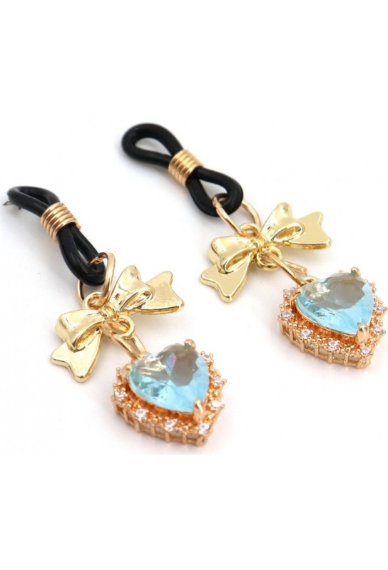 Pince-Tétons Heart Diamond Bleu 