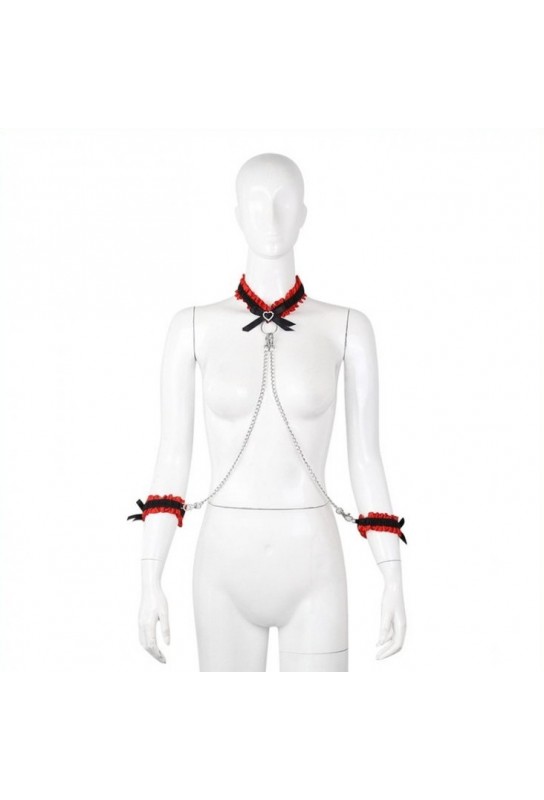 Kit Collier Menottes Romance Noir Rouge 