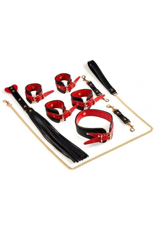 Coffret Bondage SM Naughty Noir-Rouge 