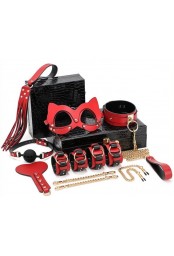 Coffret BDSM Luxury Noir-Rouge 8 Pièces