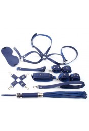 Coffret Bondage Sm Obedience 10 Pièces Bleu 