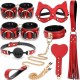 Coffret SM Bondage 8 Pièces Rouge-Noir 