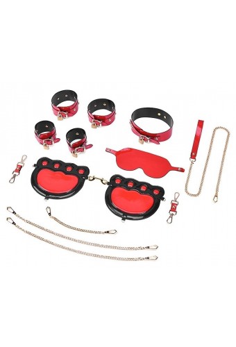 Kit Bondage 7 Pièces Lina Rouge 