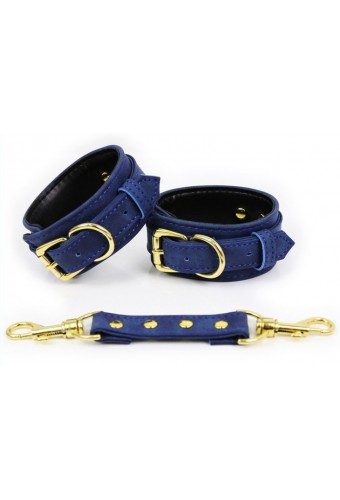 Menottes Simili Pin Lock Bleu 