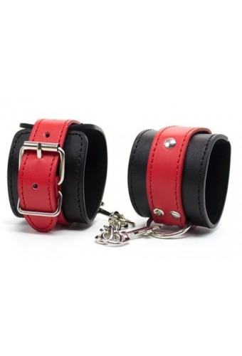 Menottes de poignets Cuffy Noir-Rouge 