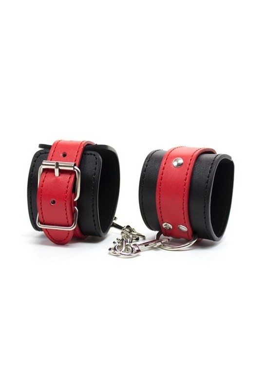 Menottes de poignets Cuffy Noir-Rouge 