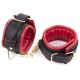 Menottes de poignets rembourrées Thicken Noir-Rouge 
