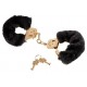 Menottes Gold Furry Noires 