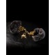 Menottes Gold Furry Noires 