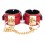 Menottes de poignets Goldy Cuff Rouge-Noir