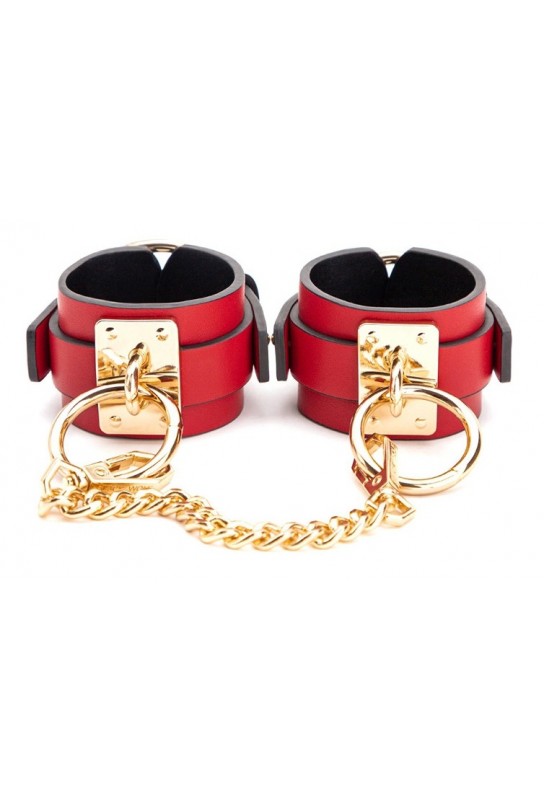 Menottes de poignets Goldy Cuff Rouge-Noir 