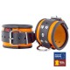 Menotte en cuir - Orange/ Noir 