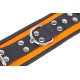 Menotte en cuir - Orange/ Noir 