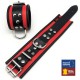 Menotte en cuir - Rouge/ Noir