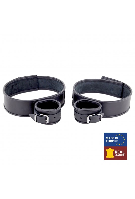 Menottes de retenue Cuisses / Mains en cuir 