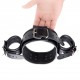 Menottes de retenue Cou / Mains en cuir 