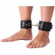 Menottes en cuir pour chevilles Noir 