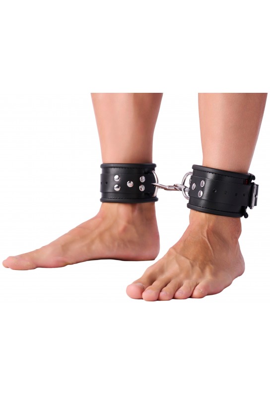 Menottes en cuir pour chevilles Noir 